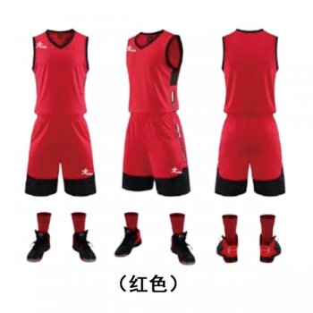 茵浪215篮球服红色（3XS-5XL）（售价：128元/件）