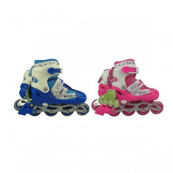 伙伴之星068单闪轮滑鞋 (粉色/蓝色/红色S30-33、粉色/红色M34-37